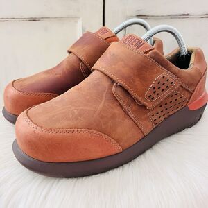 Drew Marshall Brown Leather Therapeutic Shoes Sneakers Diabetic - Mens 8.5 44011